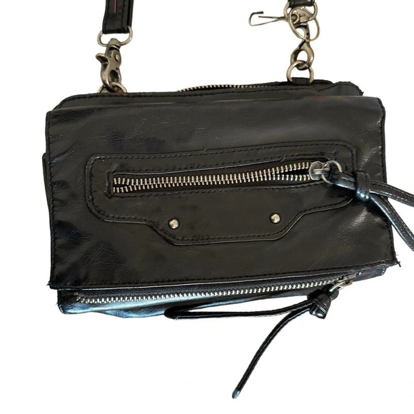 Vintage Mossimo black crossbody bag, foldable with lots of pockets - Picture 3 of 7